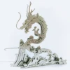 Steel MOKR 3D Metal New Puzzle Chinese Dragon Four Great God Beast DIY Gift And Toys Puzzle For Kids Adults Learning Education 1