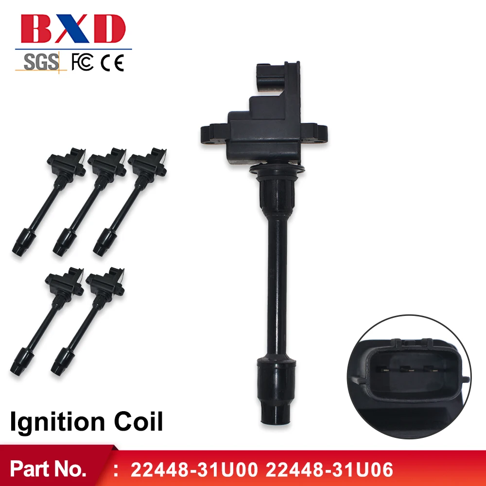 

6pcs Ignition Coil 22448-31U00 22448-31U06 22448-31U01 22448-31U16 MCP-1300 For Nissan MAXIMA QX INFINITI I30 2.0 2.5 3.0 V6