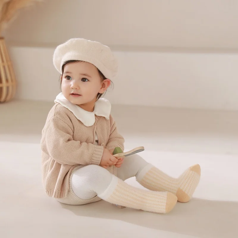 Toddler Girls Infant Socks 0-5Y Boy Baby Socks Thickened Fleece Lined Mid Calf Socks Winter Warm Casual Daily Wear Thermal Socks - Image 4