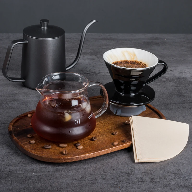 Hand Drip For V60 Coffee Maker Gift Box Set Camping Portable Brew Coffee  Cloud Pot Mini Coffee Percolator - AliExpress