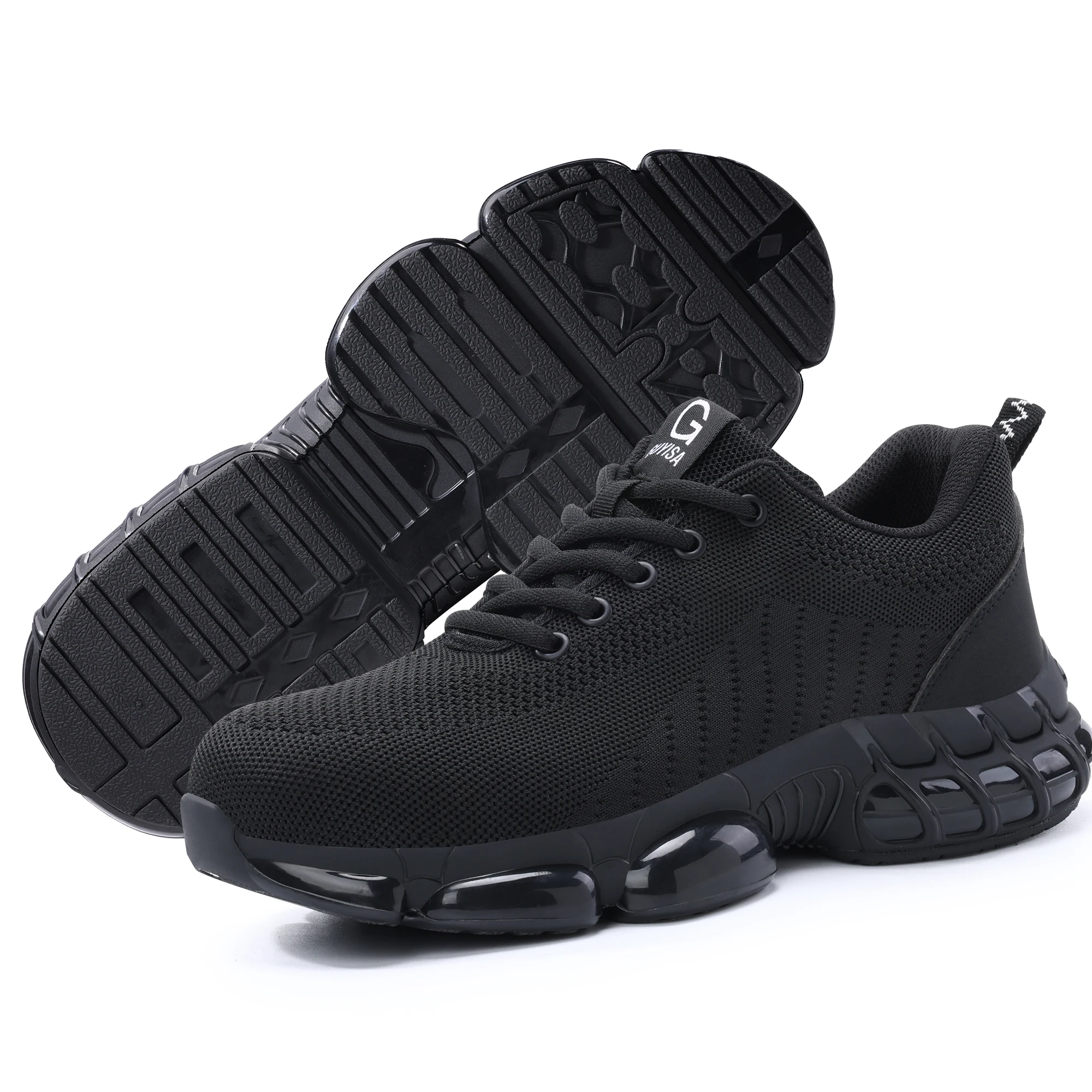 Men's Lightweight Steel Toe Work Sneakers - Air Cushioned, Indestructible Safety Shoes