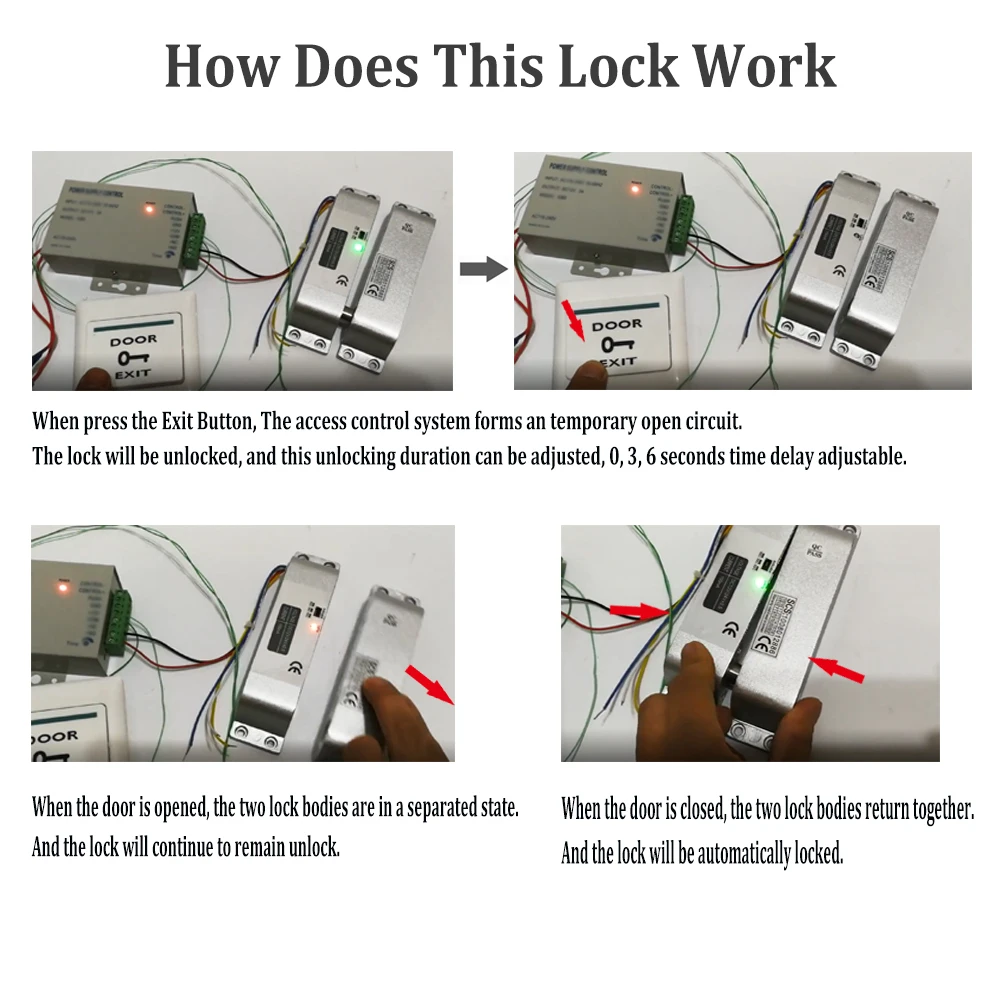 DC12V Electric Drop Bolt Lock Access Control for Gate Entry System