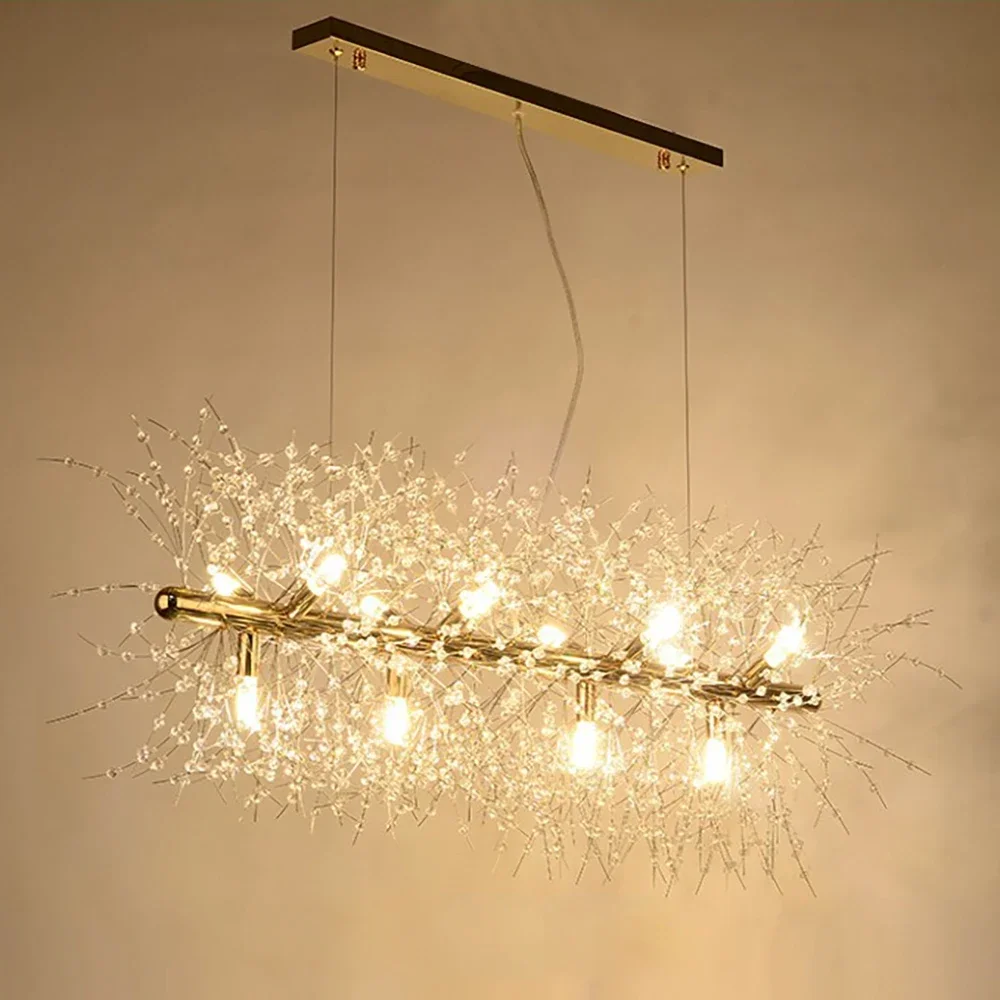 LED Chandelier Modern Crystal Dandelion Chandelier Lighting Pendant Lamp For Living Room Dining Room Home Decoration WF-P40GD Winfordo