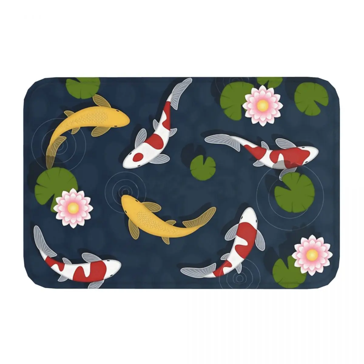 Japanese Mat Koi Pond Door Carpet Japanese Carpet Japanese Fish