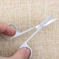 Stainless steel sharp nose hair scissors Pointed small scissors Household eyebrow scissors Beauty Tools Makeup Tools 2