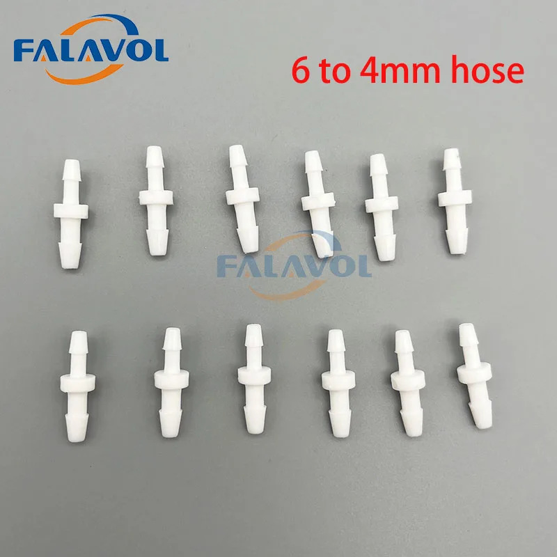 

6x4 mm to 4x3mm Straight tube connector Eco solvent/UV ink hose for Mimaki Mutoh Gongzheng Allwin inkjet printer ink tube pipe