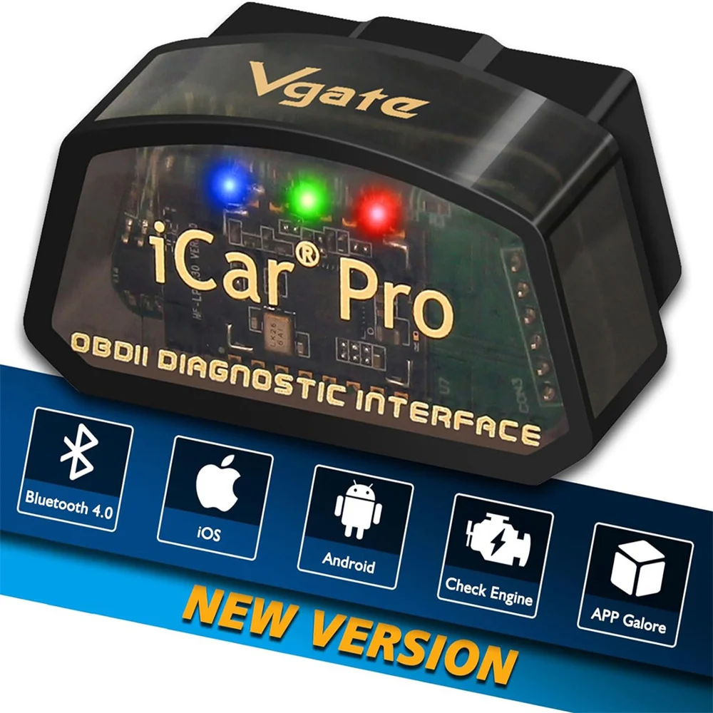 Vgate iCar Pro Bluetooth 4.0 ELM327 OBD2 Scanner Compatible For Android/IOS Car Auto Diagnostic Tool Code Reader