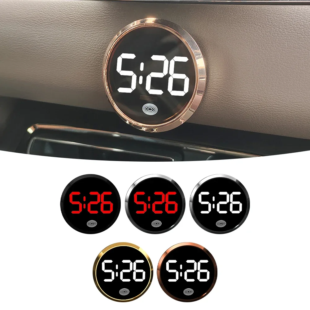 Car Luminous Car Clock Black Rose Gold Silver Gold Interior Clock For Vehicle Watch Supplies Novelty