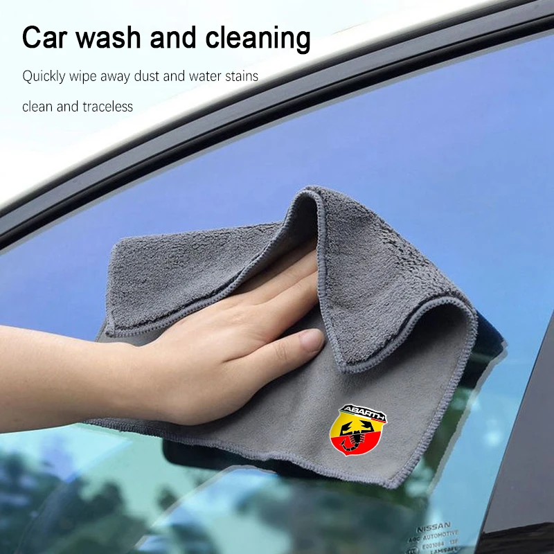 마이크로 화이버 타월 자동차 청소 관리 액세서리 Fiat Abarth 500e Panda Tipo FR Argo Freemont Viaggio Bravo Punto Doblo Pulse