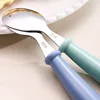 4pcs Children Spoon Forks Box Kids Stainless Steel Kids Cutlery Portable Baby Feeding Utensils Baby Spoons Baby Tableware Set 3