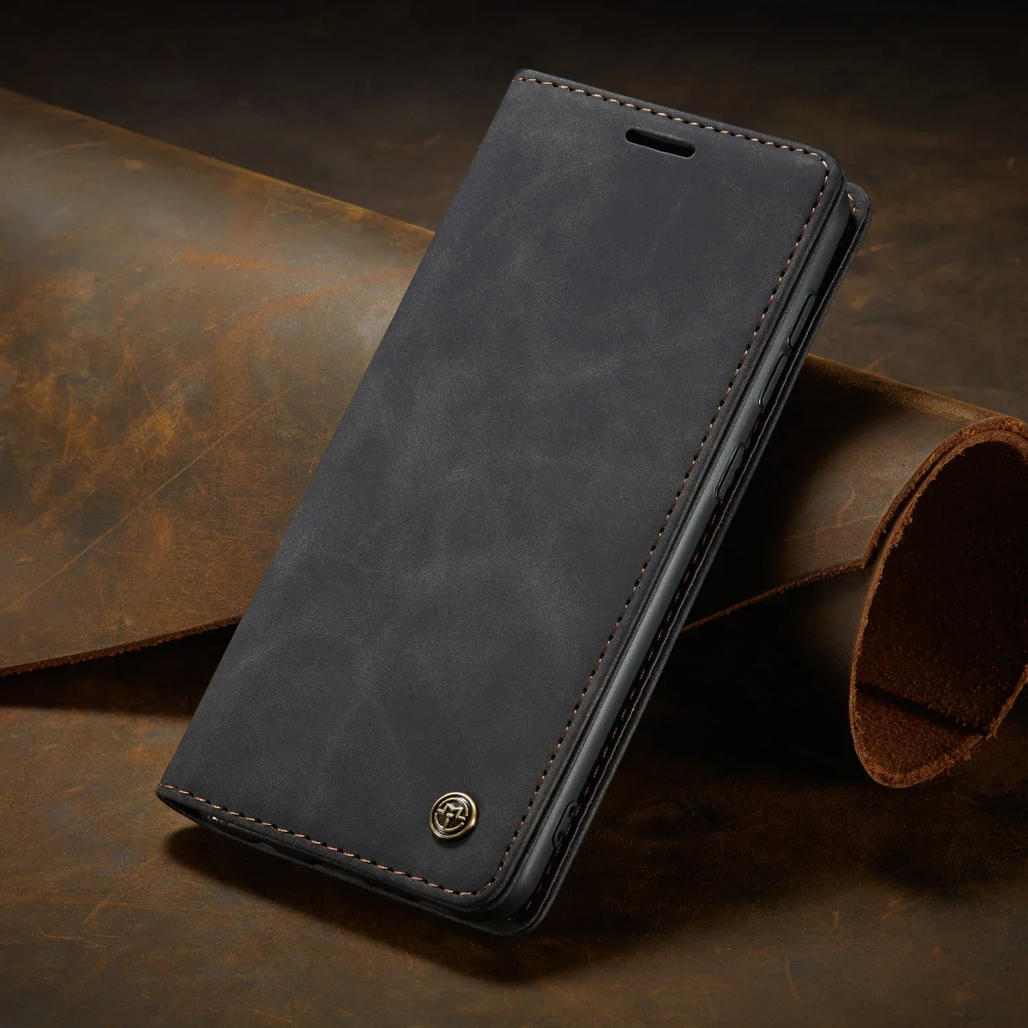 Premium Magnetic Leather Flip Book Cover