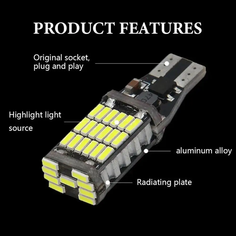 4014 LED �ڵ��� ��ȣ��, T15 LED �극��ũ��, 6000K ���ֵ�, 12V ������ �Һ� ������