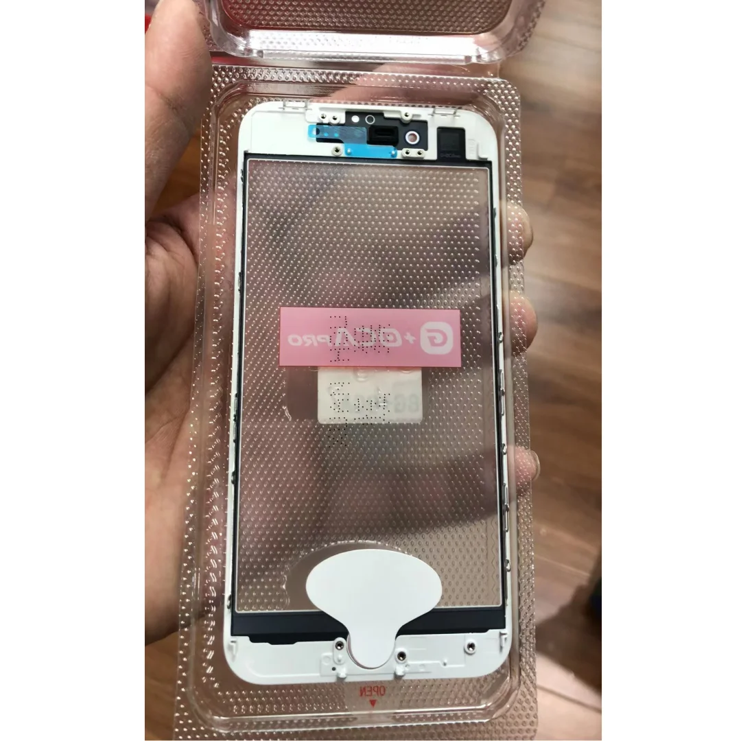 5pcs G+OCA PRO Top Cold Press 3 in 1 LCD Front Screen Glass With Frame OCA Glue + Ear Speak Mesh For 8 7 6 6s plus