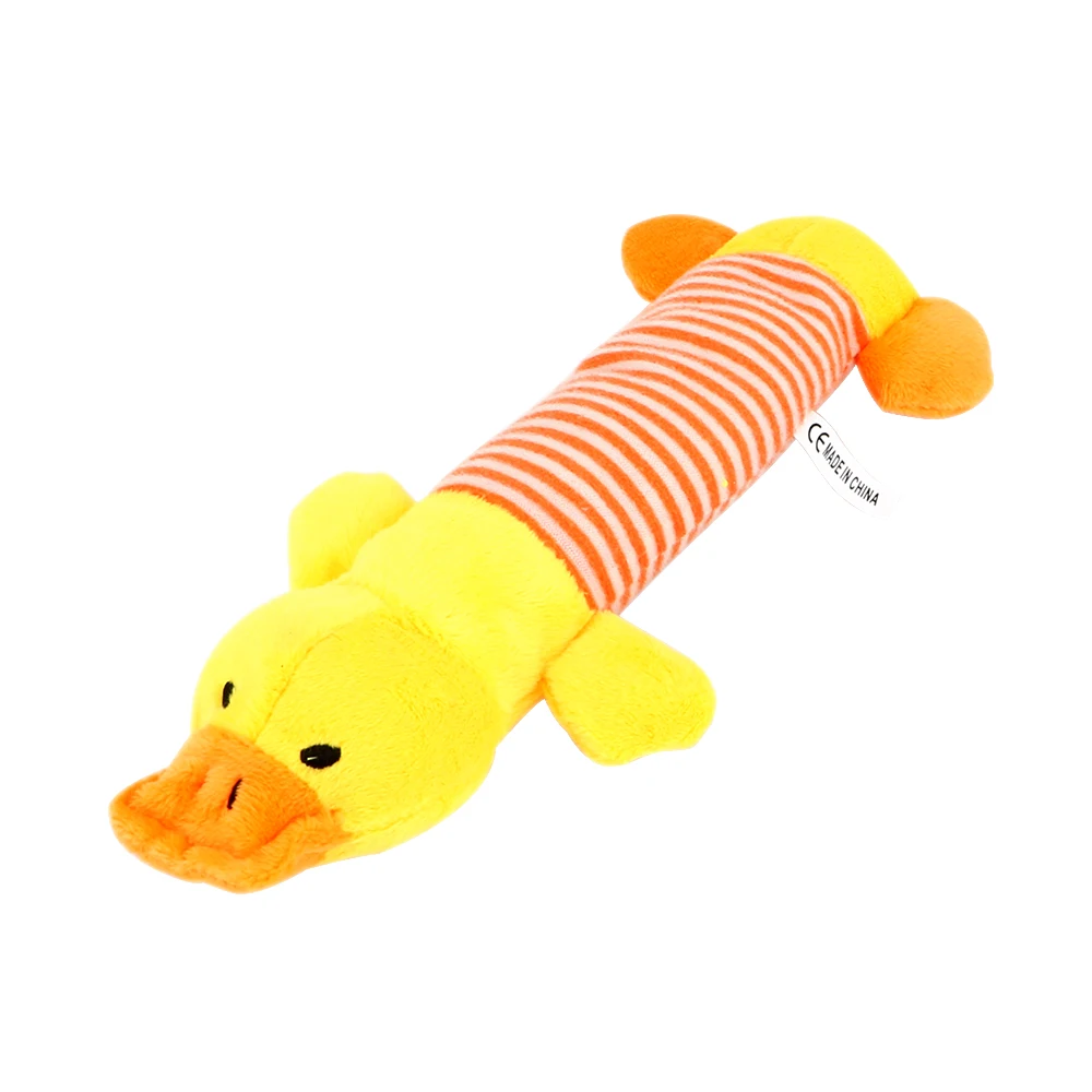 All-Pet Plush Squeaky Chew Toys - Elephant, Duck, Pig