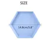 1PC Hexagon Dessert Plates Wheat Straw Thicken Snacks Trays Fruit Plate Dishes Multifunctional Tableware Party Kitchen Accessory 6