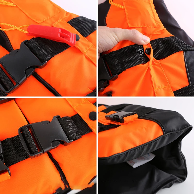 Outdoor Adult  Swimming Life Jacket Adjustable Buoyancy Survival Suit Polyester Children Life Vest With Whistle