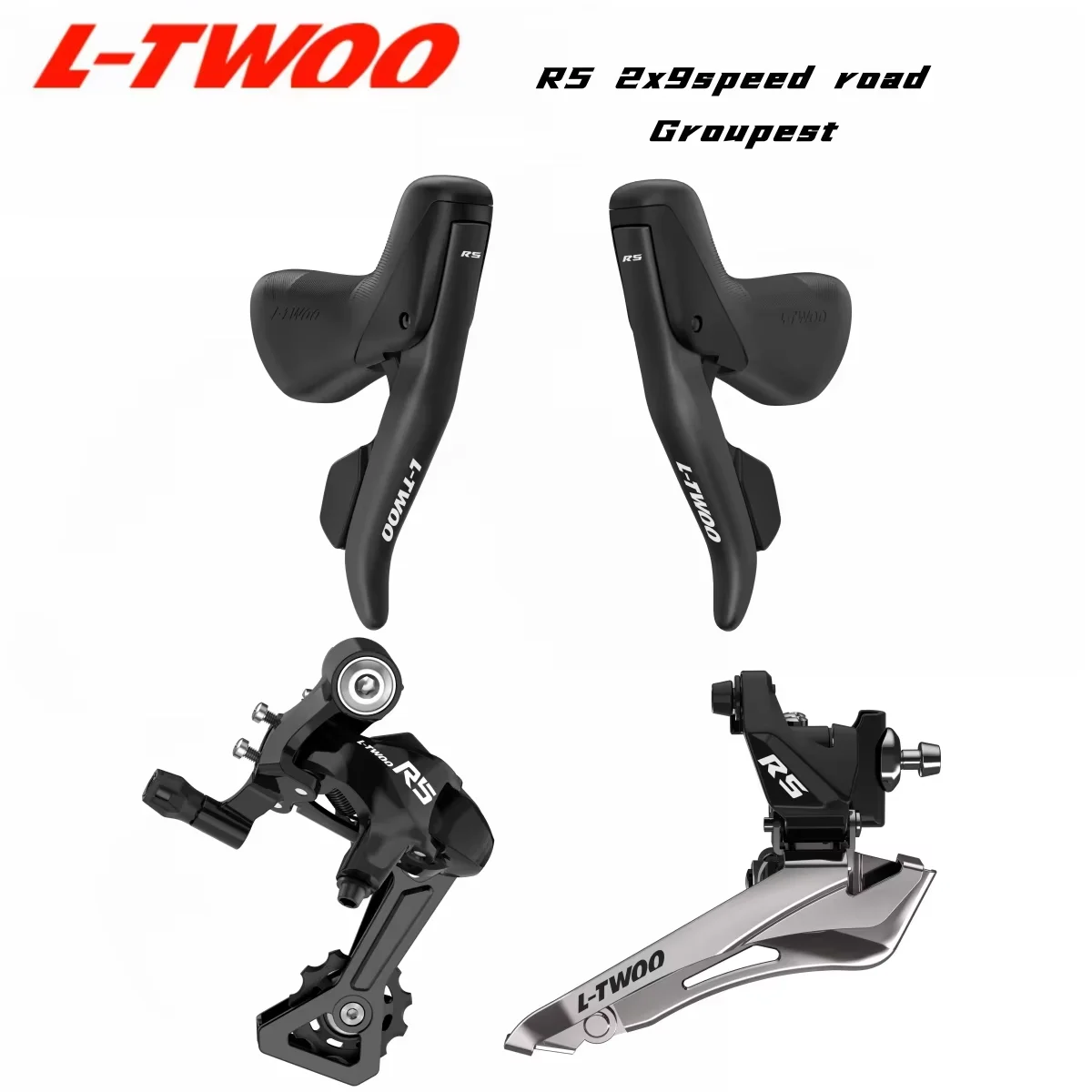 L-TWOO R5 2x9 speed road bicycle Groupest，L/R Shift Lever+F/R ...