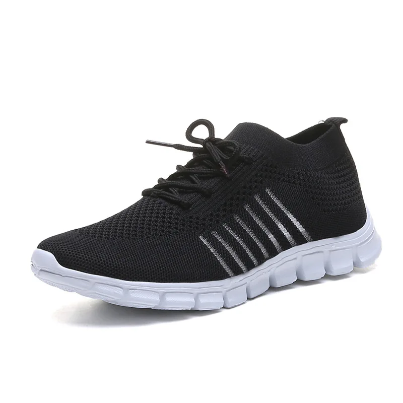 

Women's Knit Lightweight Mesh Sneakers, Breathable Mesh Lace-Up Running Shoes, Women's Footwear