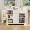 Kitchen Pantry Storage Cabinet with Door,Kitchen Sideboard Buffet Cabinet with Storage Small Coffee Bar Cabinet with Drawer 1