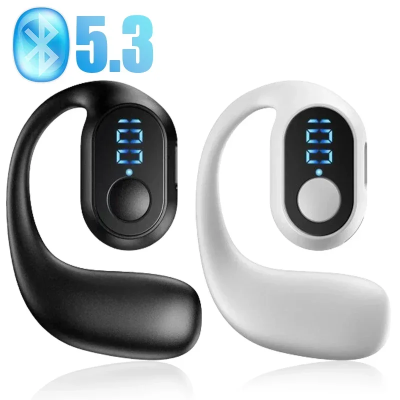 Bluetooth Headphones Wireless Earbuds With Led Display Hifi Stereo_voghion.com