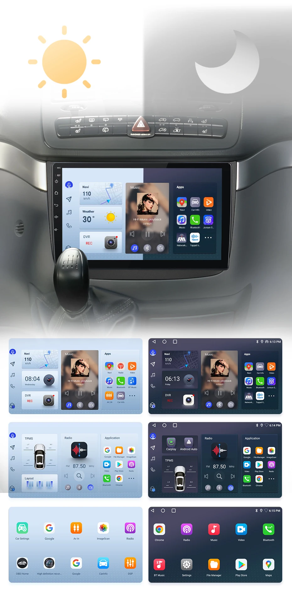Junsun V1 AI Voice Wireless CarPlay Android Auto Radio für Benz Vito 2 W639 Viano 2 2008-2012 Auto Multimedia GPS 2din autoradio – Detail 7