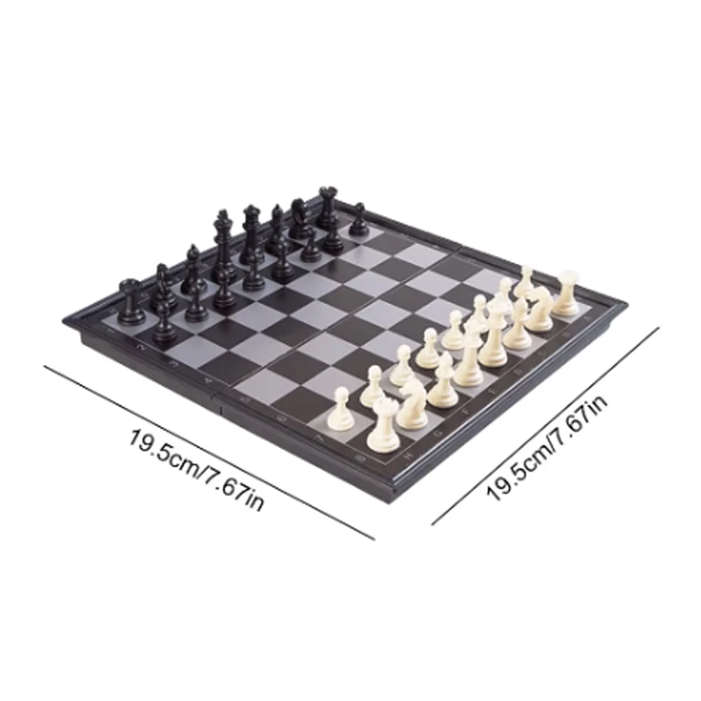 Free Shipping Folding Magnetic Chess Game 19.5*19.5cm Plastic International Chess Game Educational Chess Game Birthday Gifts 6