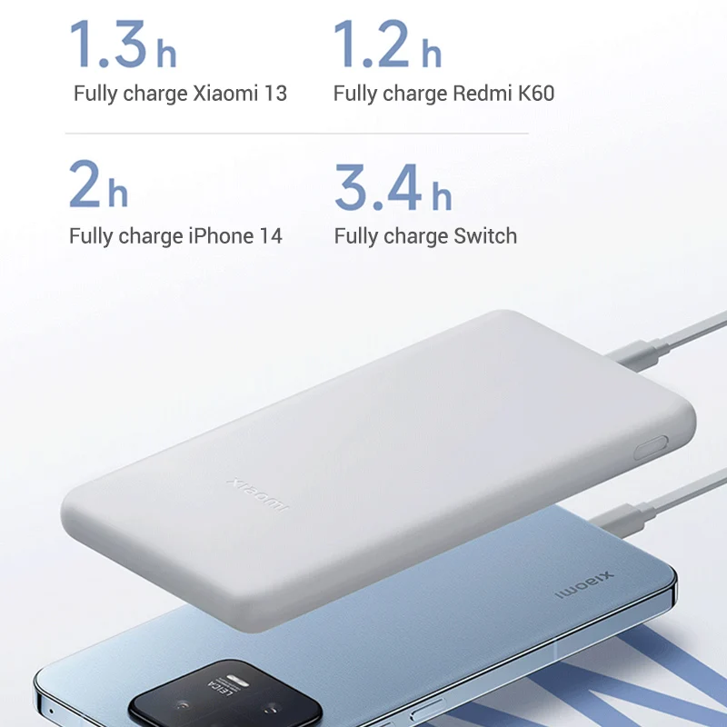 Xiaomi Power Bank 10000mAh 22.5W Lite Version P16ZM Type C PD Two Way Fast Charging Mi Powerbank 10000 for Switch iPhone 13 14 6