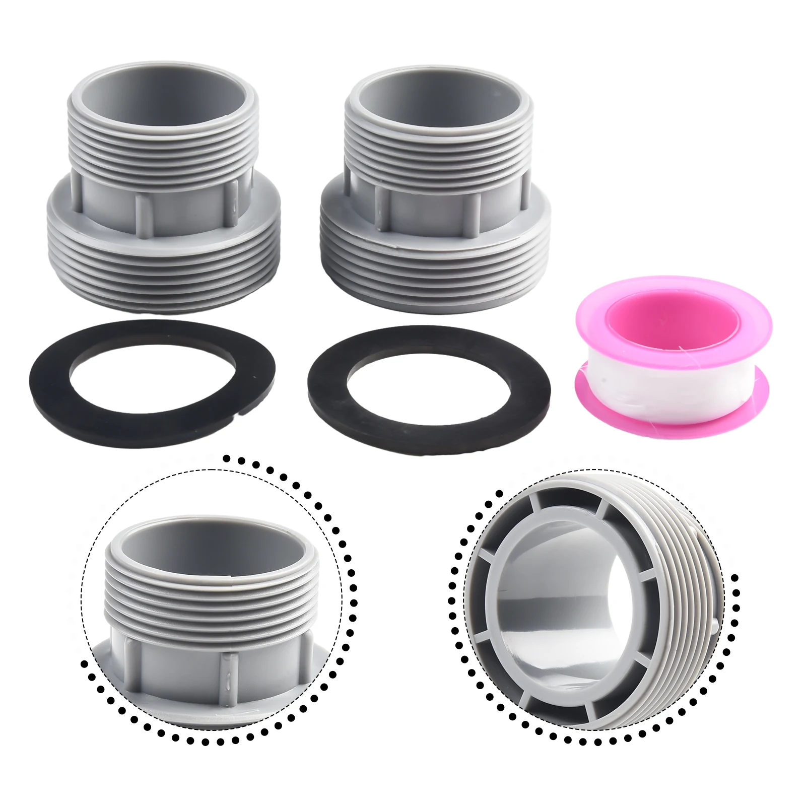 40mm To 1 1/2inch Filter Hose Conversion Kit Above Ground Pool Adapter Connects Swimming Pool Hose Adapter Connection Nozzle swimming pool accessory