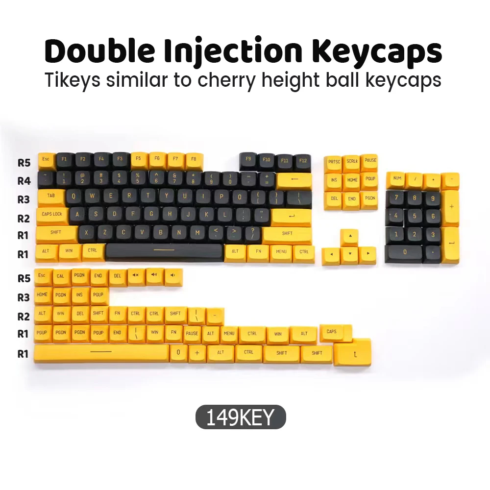 Similar Cherry Double Shot 149 Keys Keycaps Double Color Injection Keycap For Mx Switch Mechanical Keyboard 61 64 68 84 89 Keys Similar Cherry Double Shot 149 Keys Keycaps Double Color Injection Keycap For Mx Switch Mechanical Keyboard 61 64 68 84 89 Keys