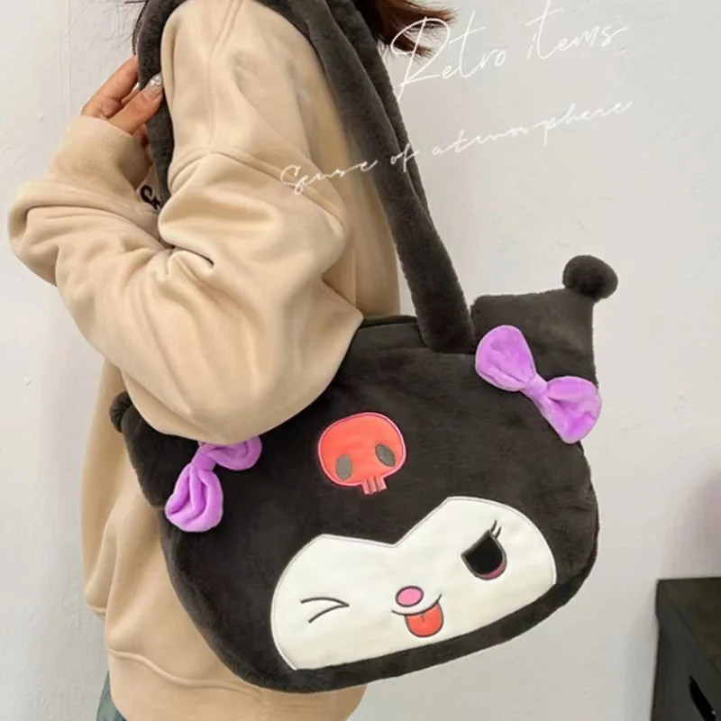 Plushies Sanrio Shoulder Bag Plush Kuromi Handbag My Melody