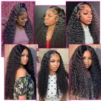 Extensions de cheveux humains bouclés Luvin, 30-34 pouces, ondulations profondes, bruts, 1, 3 ou 4 mèches, non traités, double trame 6