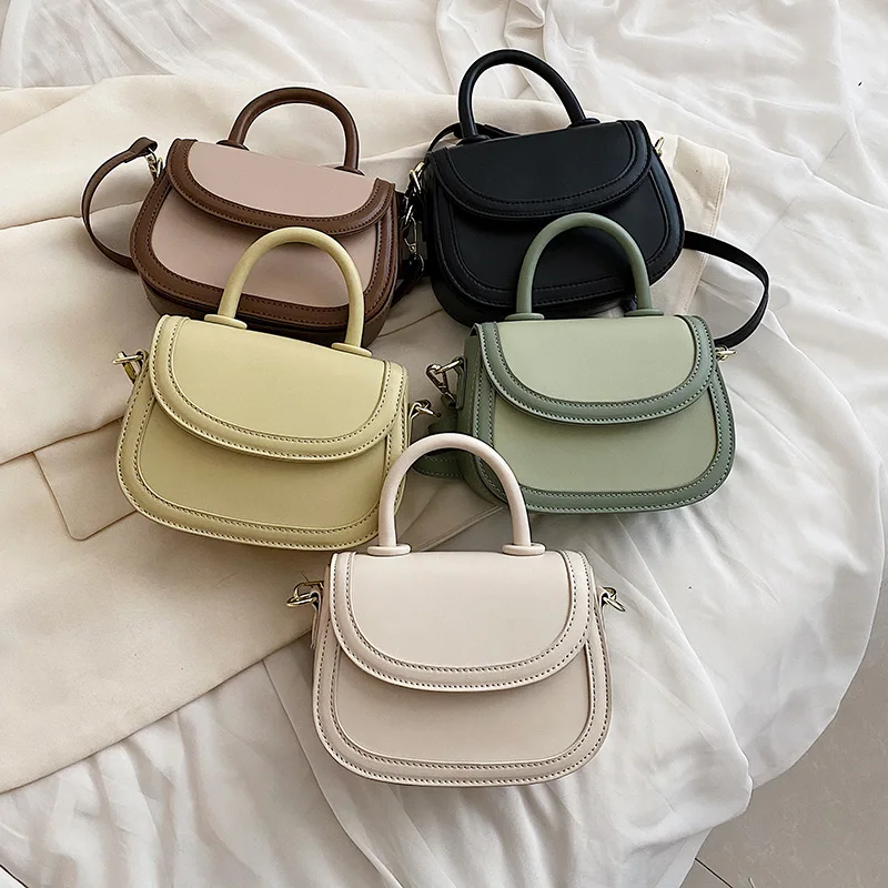 Kawaii Cute Mini Totes 2023 Fashion PU Leather Crossbody Bags with Short Handles for Women Trend Shoulder Side Bag Handbag
