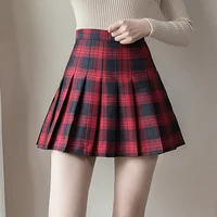 Mini High Waist Pleated Skirts Plaid Sweet Women Harajuku A-line Sailor Autumn Chic Skirts for Women Clothes - Image 2