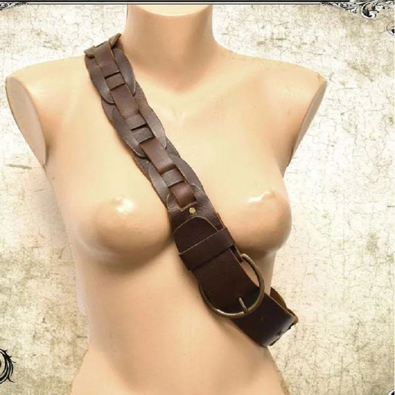 

Широкий ремень в средневековом стиле, стимпанк, готический талисман, Larp, кельтский рыцарь, стандартный мужской, женский ремень, тканые подтяжки