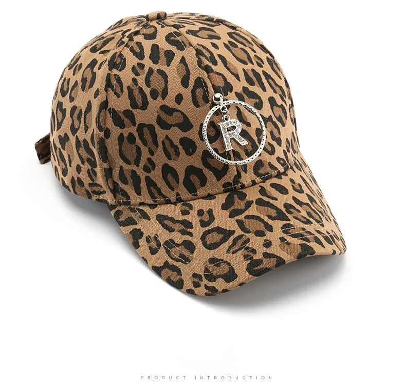 Neuer Hut, modischer und minimalistischer Baseballhut mit gebogener Krempe und Leopardenmuster, beliebter Sportanhänger für die Straße im Freien, Entenschnabelhut_voghion.com