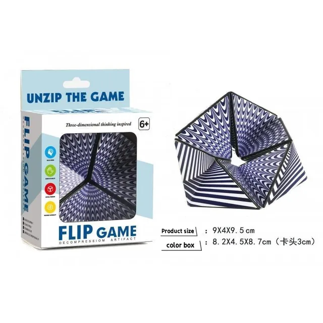 3D Variety Geometric Changeable  Magic Cube Anti Stress  Fun  Decompression Thinking Training Hand Flip Puzzle Cube Kids  Toy 4