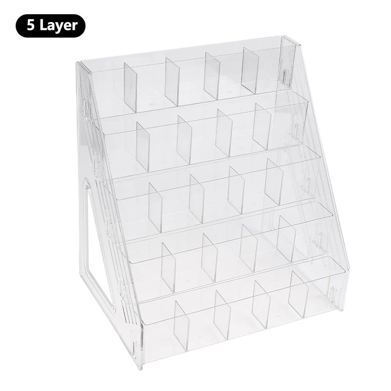 Crystal-Clear Acrylic Makeup Organizer – Five-Tier Beauty Storage Rack