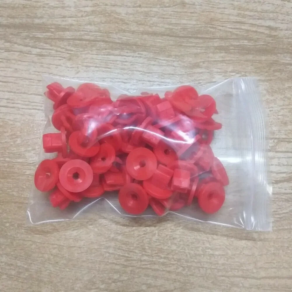 30pcs Plastic Screw Grommets Nylon Nut For FORD Under-Body Shield Nut Set Red W702438-S300 Interior Accessories NEW