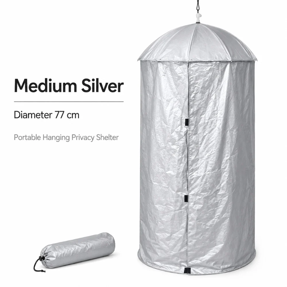  slider image of Portable Hanging Privacy Shelter