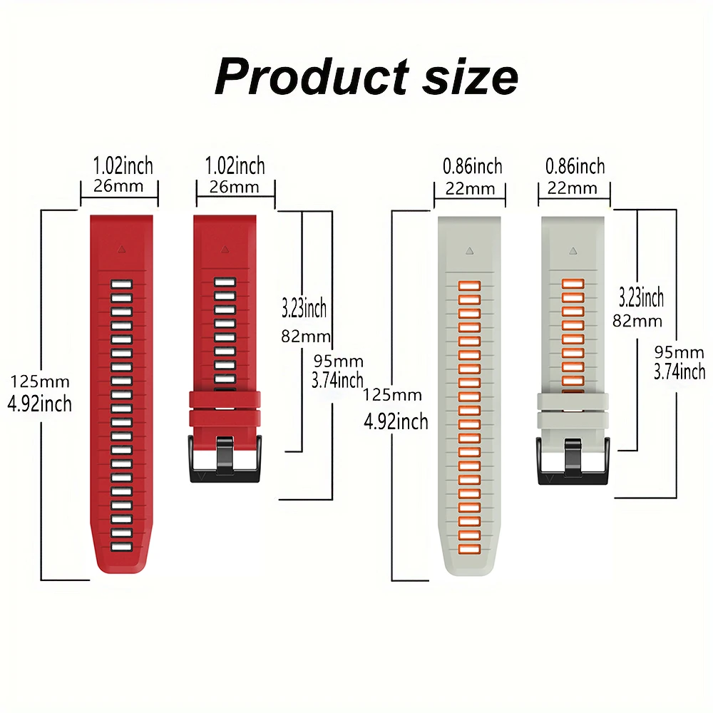Premium Silicone Watch Strap - QuickFit Release, Multi-Size Options