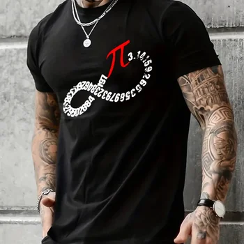Men Clothings Math Mathematics Meme Math Number Pi T Shirt Classic Grunge Clothes Summer Men's Tops Harajuku O-Neck TShirt Tops 1