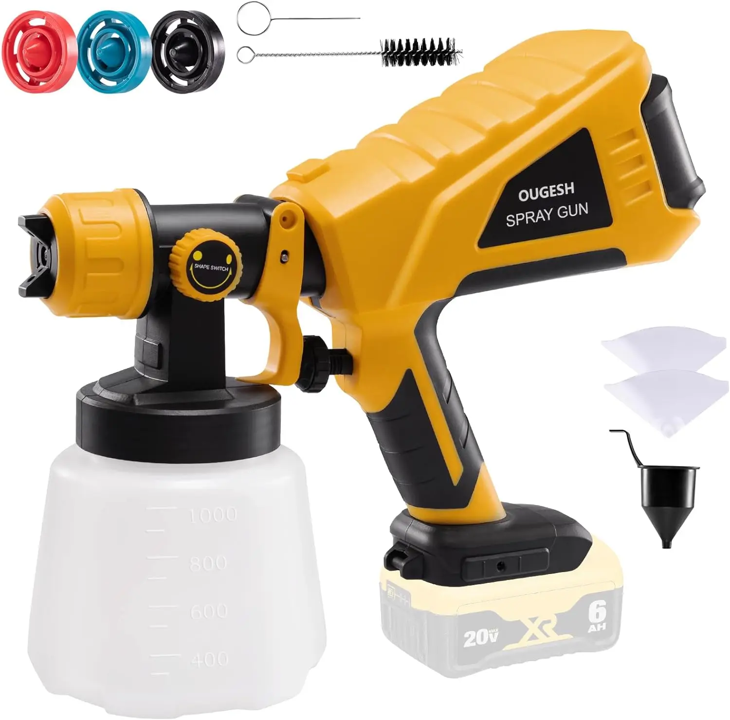 

Cordless Paint Sprayer for Dewalt 20V MAX Battery Airless Electric HVLP Spray Paint Gun Tools for House Painting/Home Interior