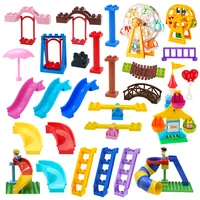 Big Building Blocks Slide Stair Swing Seesaw Ferris Wheel Series Compatible Duploe Large Brick Children Educational Toy Kid Gift 1