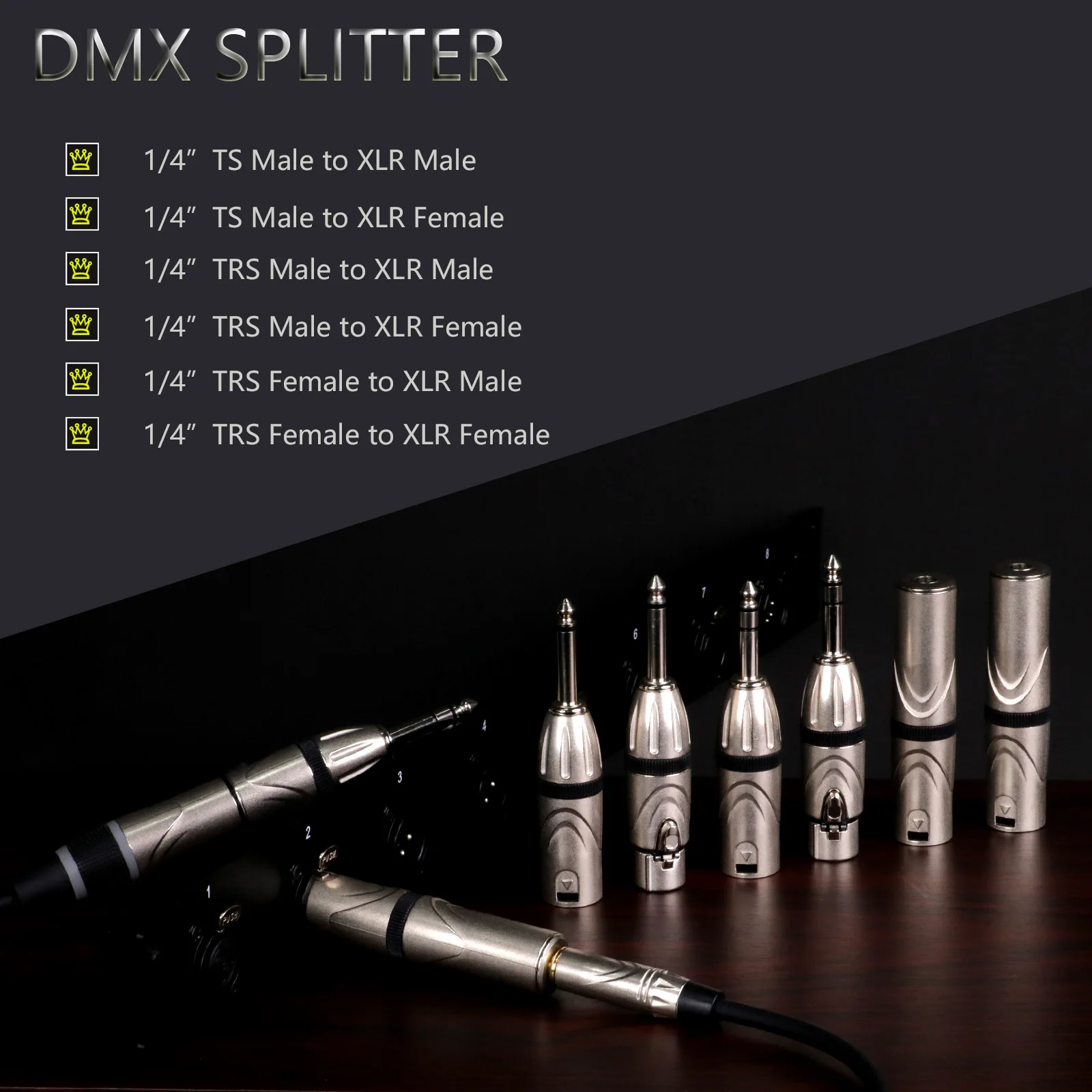 Audio Jack Adapter XLR 3 Pin Male to 1/4" 6.35mm Female Adapter Socket Audio Connector TRS Jack XLR Female to 6.35mm Microphone Mixer 1pc