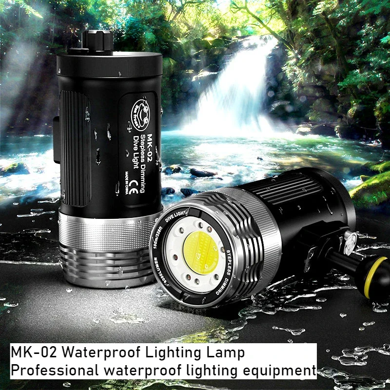 Portable Diving Flashlight Outdoor 100m Strong Underwater Photography LED Lighting Diving Equipment