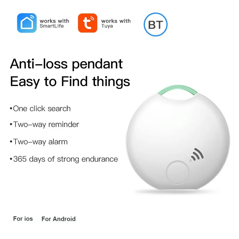 Smart Life Mini Tag Anti Lose Alarm Tuya Wireless Bluetooth Tracker Child Bag Wallet Key Pet Finder