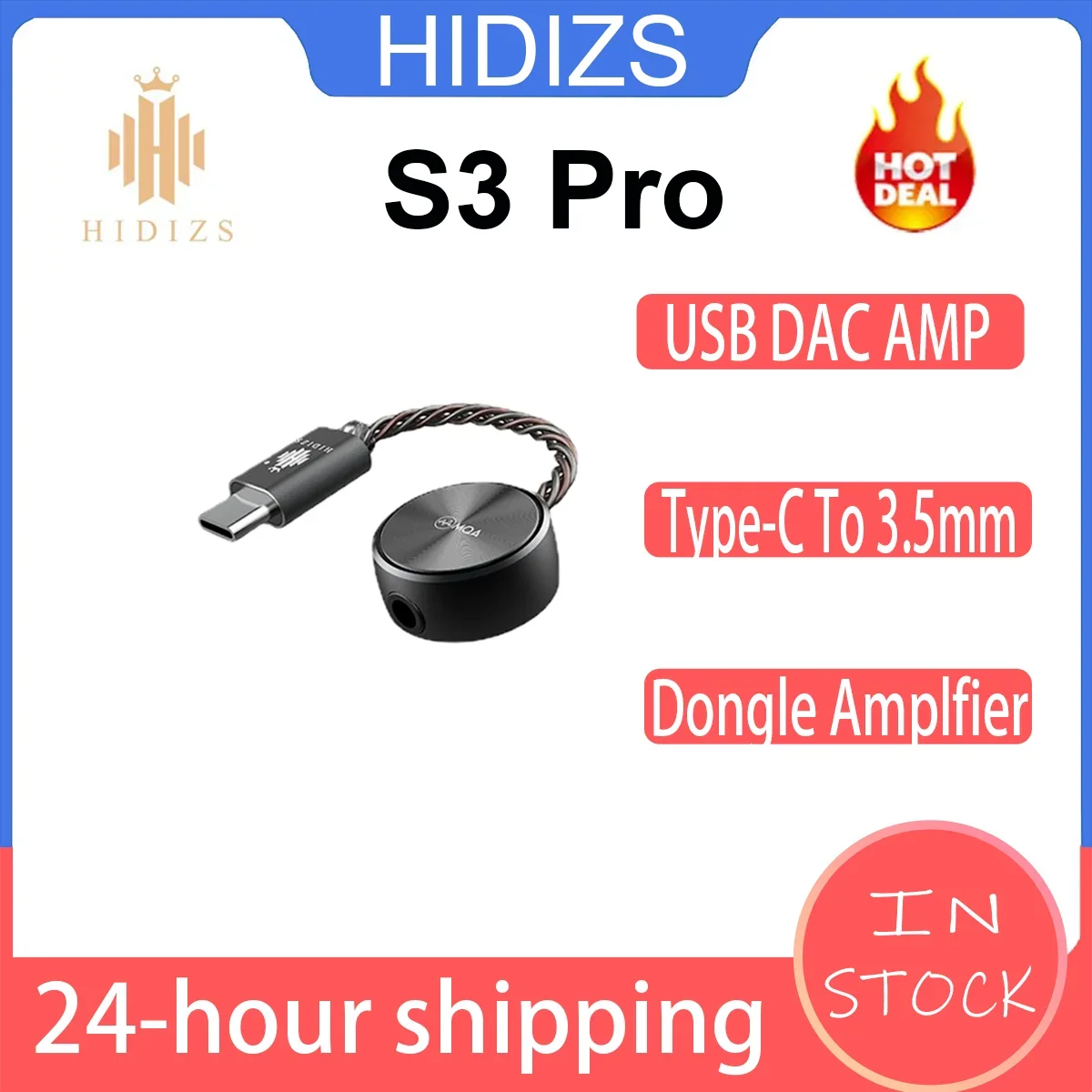

Портативный USB-адаптер Hidizs S3 PRO, адаптер ЦАП ESS9281C, зеркальный усилитель DSD128 с резьбой до 3,5 мм, аудиокабель MQA