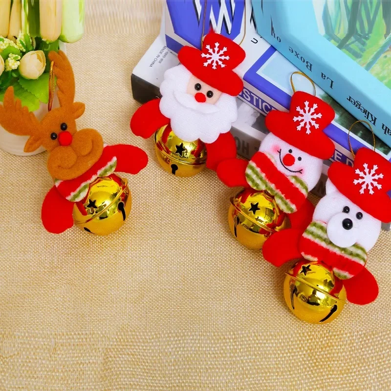 

Новогодний подвесной Колокольчик для пожилых людей, снеговик, олень, украшение для рождественской елки, подвесной колокольчик, Детская кукла, маленький подарок