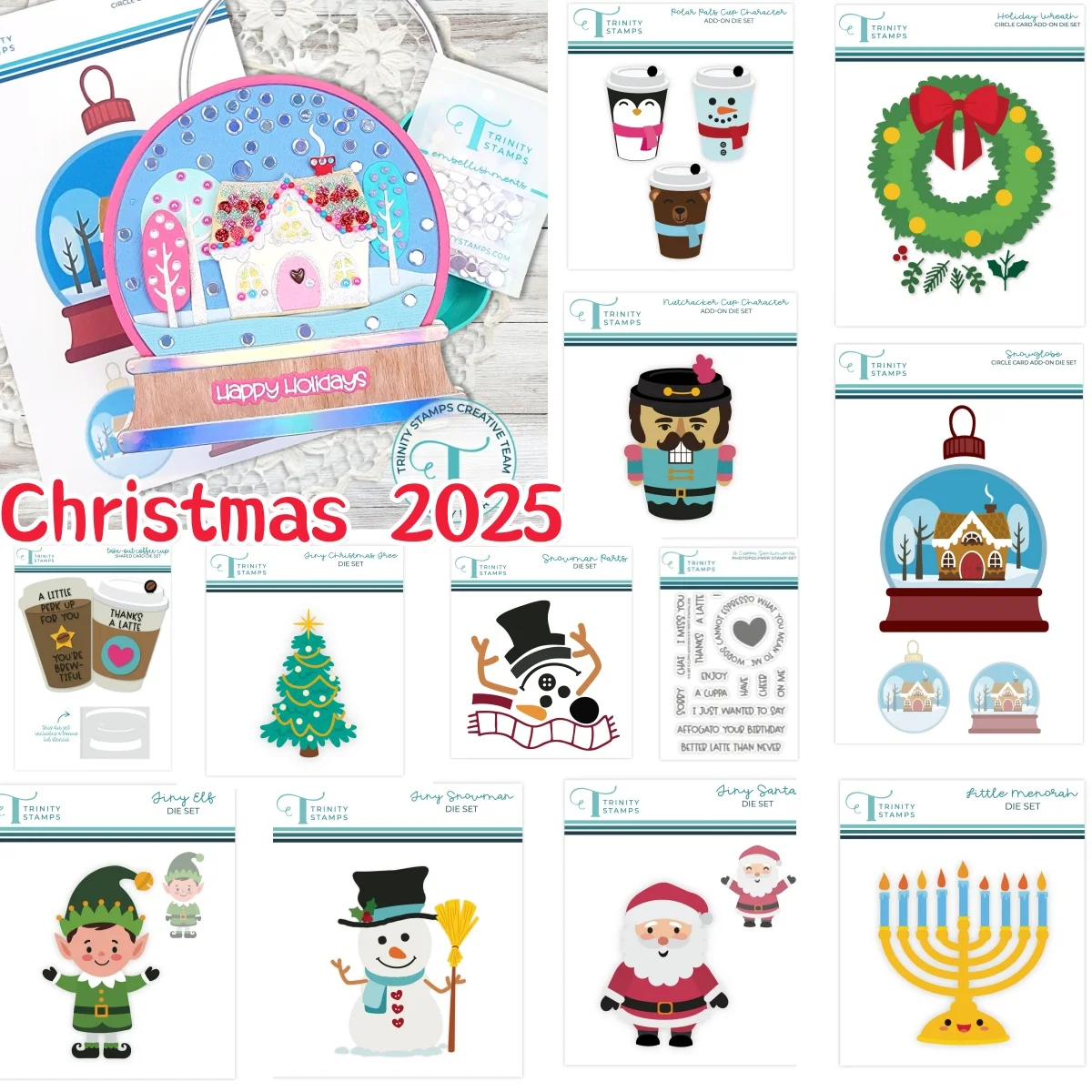 Weihnachtsmütze, Schneemann, Kaffeetasse, Elfe, Metall-Stanzformen, klare Stempel-Schablone für DIY-Dekoration, Sammelalbum, Papier, Karte, Weihnachten, 2025