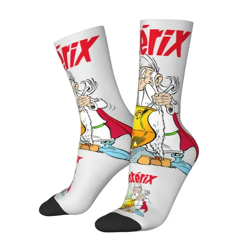 

Asterix Panoramix Getafix Dress Socks Mens Womens Breathable Fashion Cooking Magic Potion Crew Socks